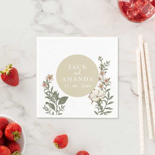 Timless Simple Bröllop Bord Dekoration Napkins Pappersservett (Insitu)