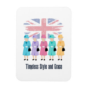 Timless Stil och Grace- RIP drottning Elizabeth II Magnet