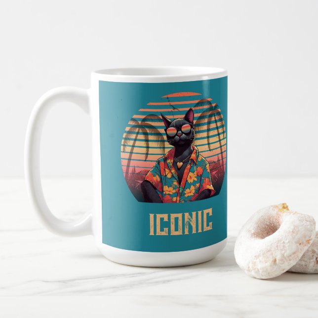 Timless Tropical Cat Attitude Kaffemugg (Med munk)