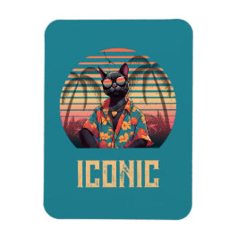 Timless Tropical Cat Attitude Magnet