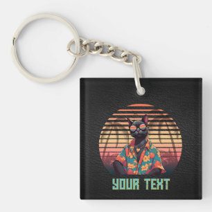 Timless Tropical Cat Attitude Square