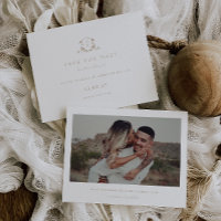 Timless Vines Beige Vapensköld Monogram Photo