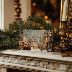 Timless Vintage London Snowy jul Helg Vykort