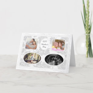 Timless Vintage Recue 4 Photo White Mors dag Kort