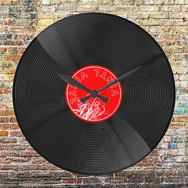 Timless Vinyl Record Retro Stor Klocka (Skapare uppladdad)