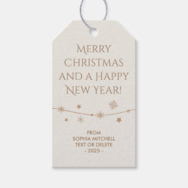 Timless - White Sand - Snowflake Gift Märkres Presentetikett