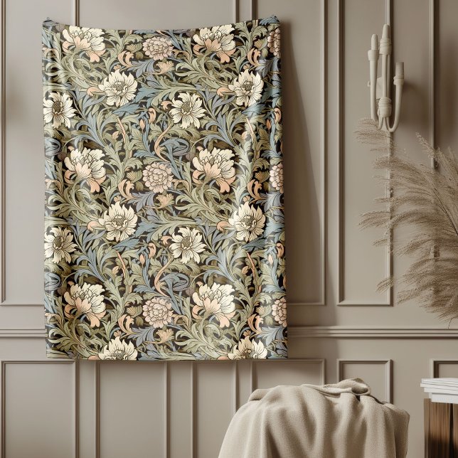 Timless William Morris Classic Blommönsters Fleecefilt (Timeless William Morris Classic Floral Patterns Fleece Blanket)