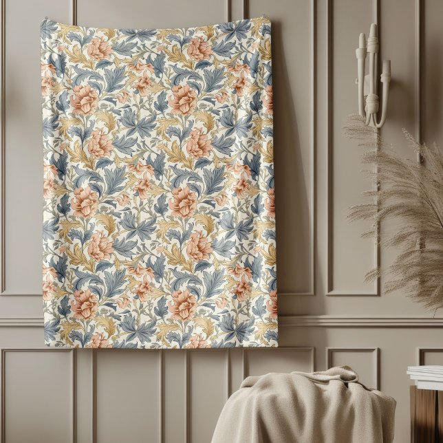 Timless William Morris Classic Blommönsters Fleecefilt (Timeless William Morris Classic Floral Patterns Fleece Blanket)