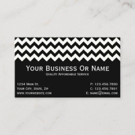 Timlös Elegant, klassisk svart och vit skorv Visitkort