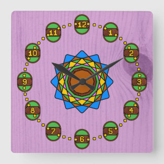 Timmar i det gamla träsket fyrkantig klocka