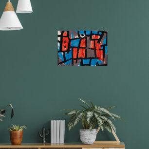 Timmarna före en natt ,Blå Berömd Målning Poster