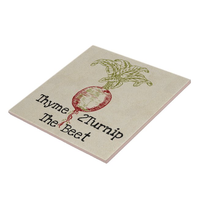 Timme 2Turnip the Beet Ceramic Tile Kakelplatta (Sidan)