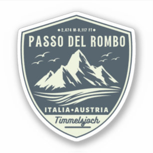 Timmelsjoch - Passo del Rombo motorcykeltur Klistermärken