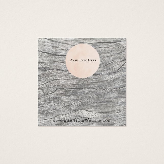 Timmer med inmatat Visning för nätklotet för Logot Fyrkantigt Visitkort (Framsida)