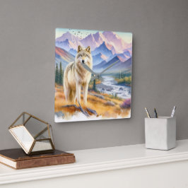 Timmerets Varg Fyrkantig Klocka