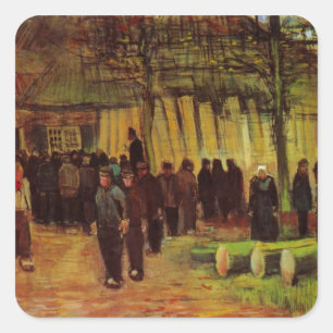 Timmerförsäljning av Vincent van Gogh Fyrkantigt Klistermärke