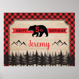 Timmerhuggarens födelsedagsfest fotobakgrund poster