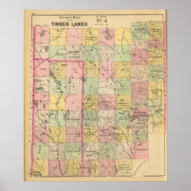 Timmerland 4 Atlas Karta Poster (Framsidan)