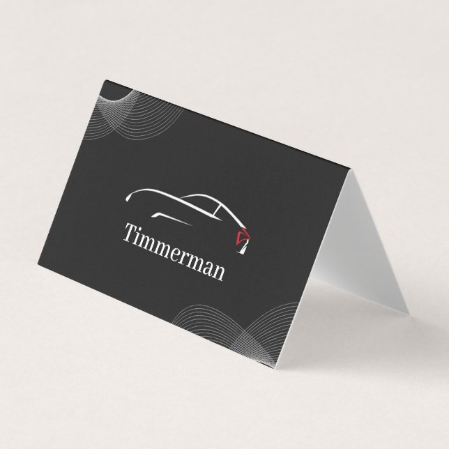 Timmerman — Automotive Care & Vehicle Enhancement Visitkort (Framsida)