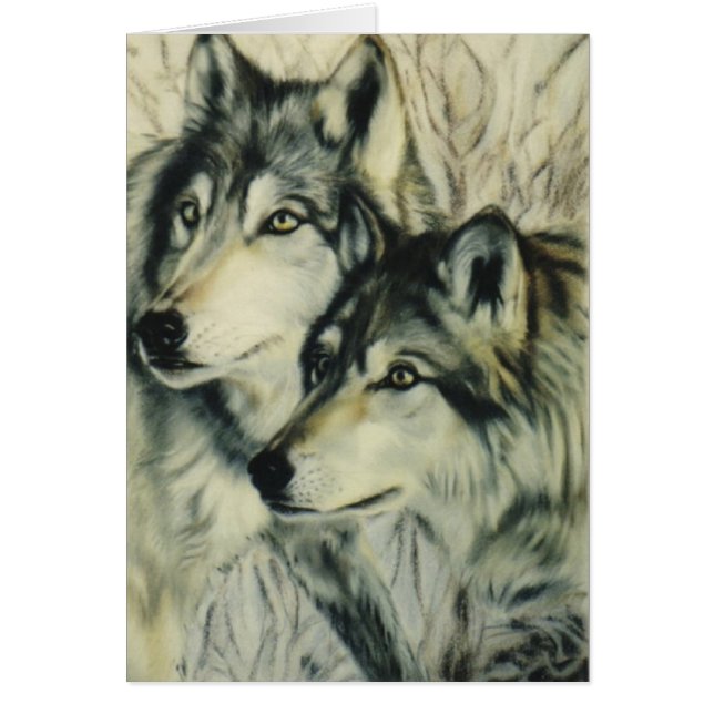 "Timmervarger ", Hälsningskort (Framsidan)