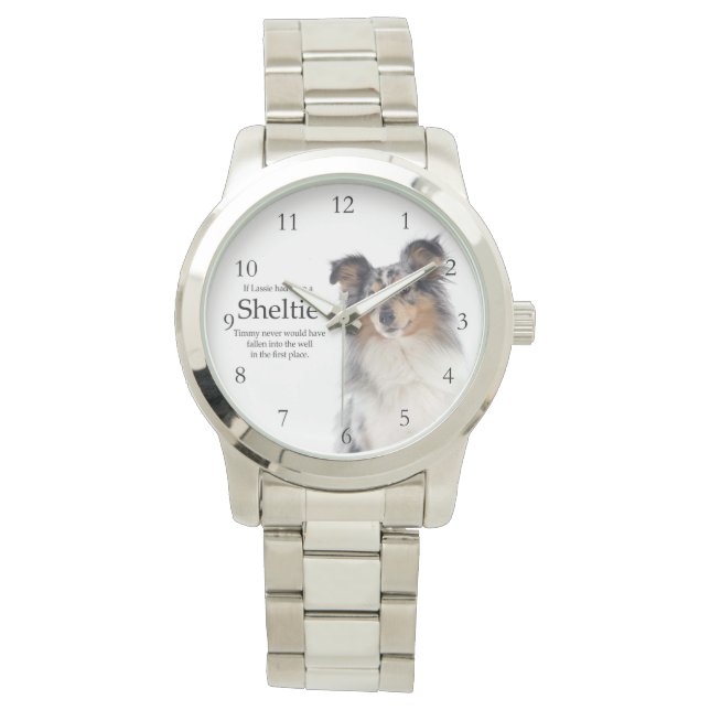Timmy's Blue Merle Sheltie Watch Armbandsur (Framsida)