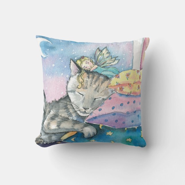 Timmy's Fairy Tabby Katt Barnkudde Kudde (Framsida)