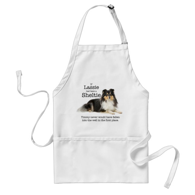 Timmy's Tri-Färg Sheltie Apron Förkläde (Framsidan)