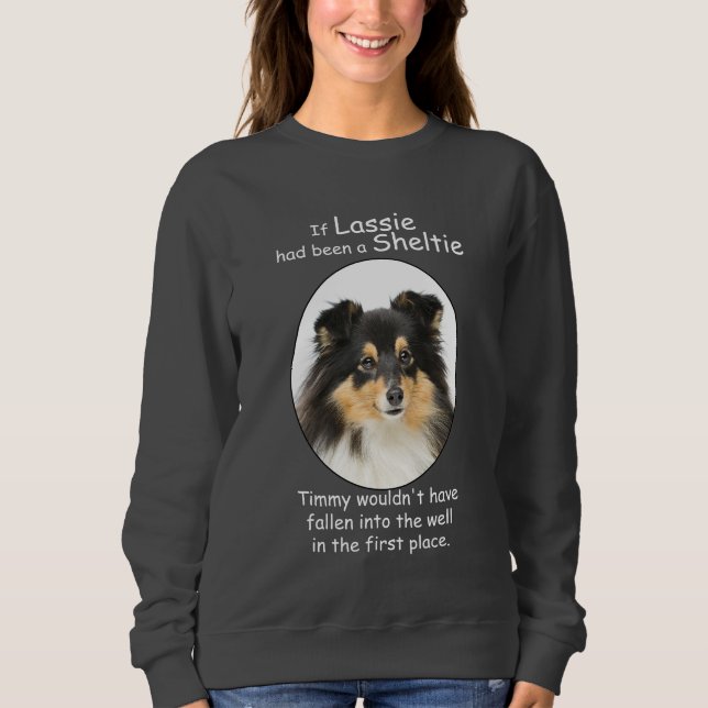 Timmy's Tri-Färg Sheltie Sweatshirt T Shirt (Framsida)