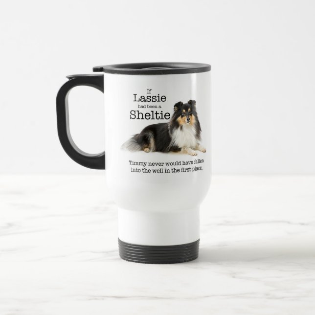 Timmys Tri-Färg Sheltie travel mug Resemugg (Vänster)