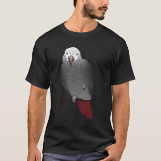 Timneh African Grått Parrot som lever på Gren T Shirt