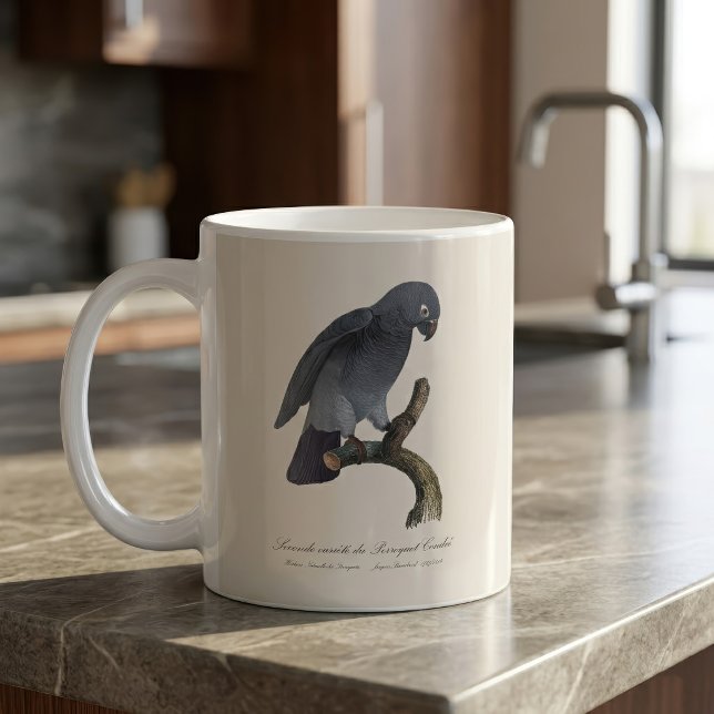 Timneh-afrikansk grå papegoja, Psittacus Timneh Kaffemugg (Timneh African Grey Parrot, Psittacus Timneh. Coffee Mug)