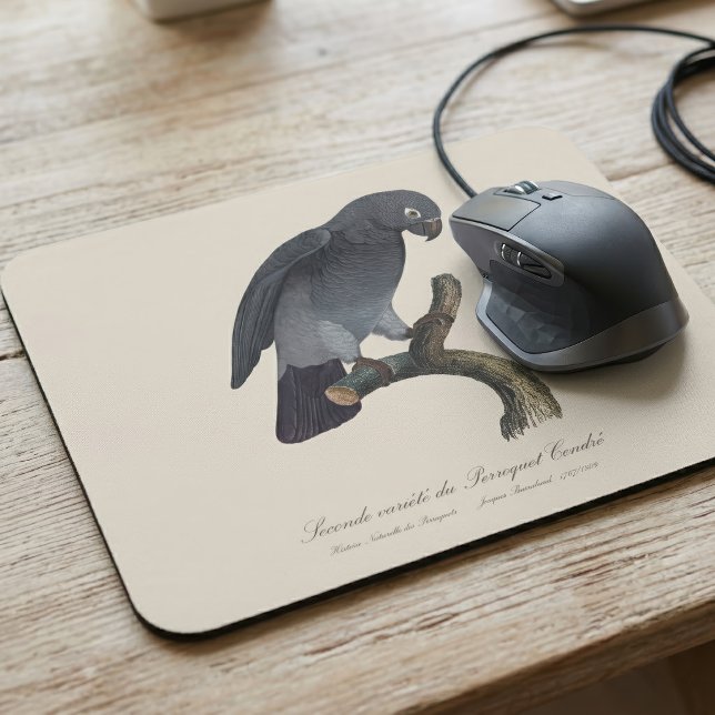 Timneh-afrikansk grå papegoja, Psittacus Timneh Musmatta (Timneh African Grey Parrot, Psittacus Timneh. Mouse Pad)