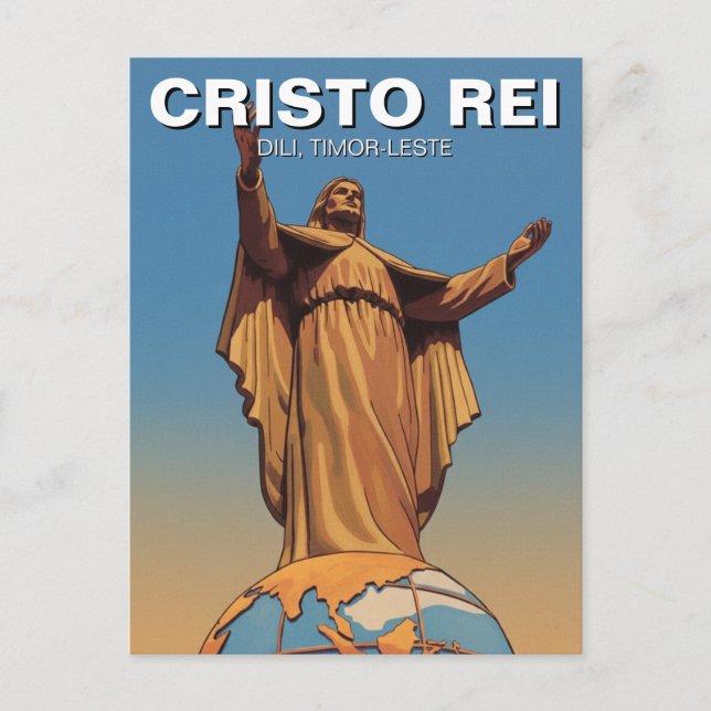 Timor-Leste Cristo Rei i Dili Vykort (Framsida)
