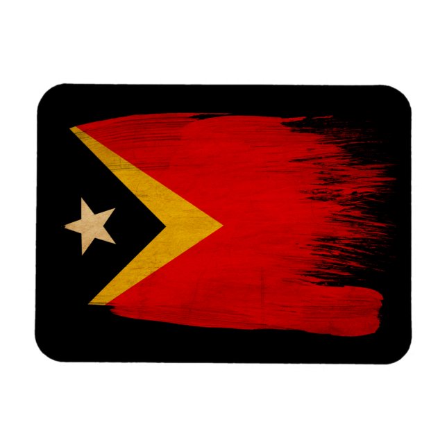 Timor Leste Flagga Magnet (Horisontell)