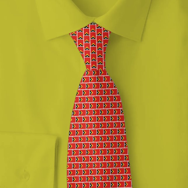 Timor-Leste Flagga Tegel Mönster Slips (Skapare uppladdad)