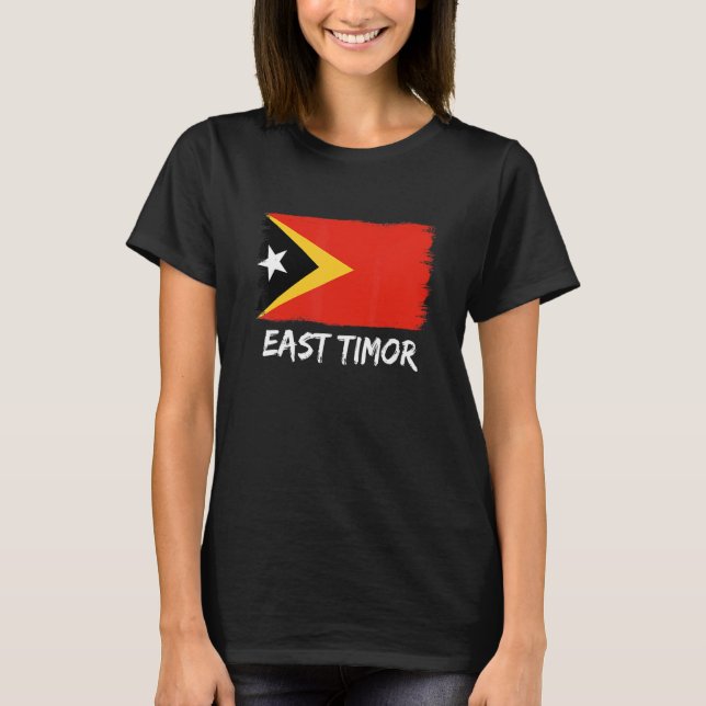 Timorese Flagga Öster Timor 1 T Shirt (Framsida)