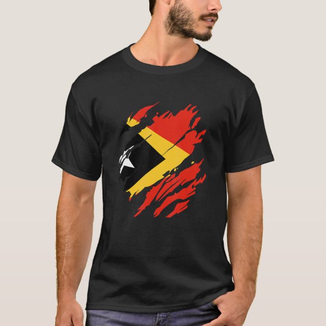 Timorese Flagga Öster Timor 2 T Shirt (Framsida)