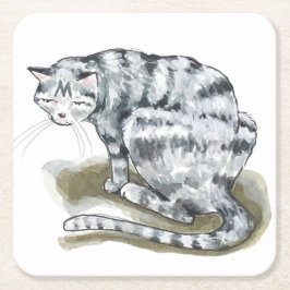 Timoristisk Underlägg (två) Papper Kvadrat