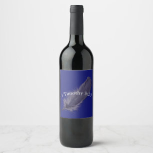 Timothy för vin 1 5:23 vinflaska etikett