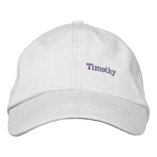 Timothy Namn Embroiderad Broderad Keps