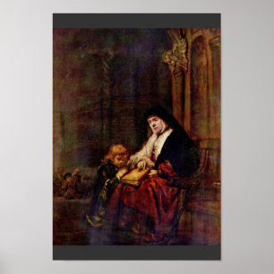 Timothy och hans farmor av Rembrandt Harmensz. Poster