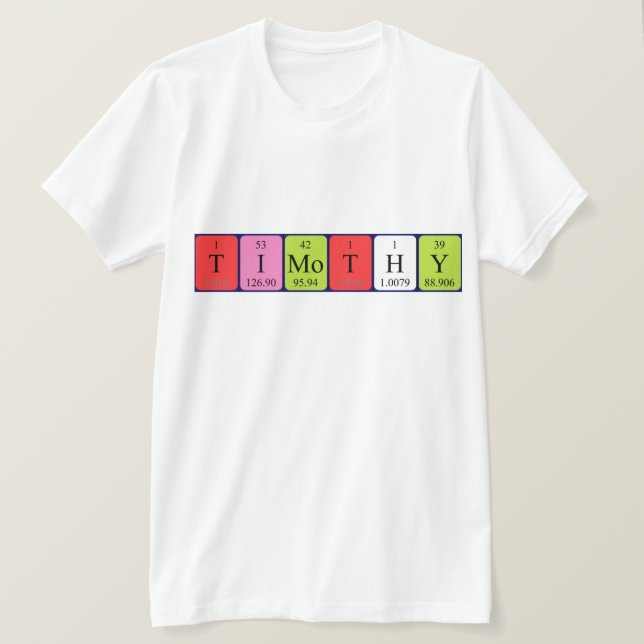 Timothy Periothy bord namn-skjorta Tee (Design framsida)