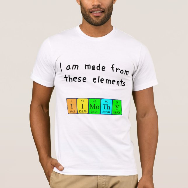 Timothy Periothy bord namn-skjorta Tee Shirt (Framsida)