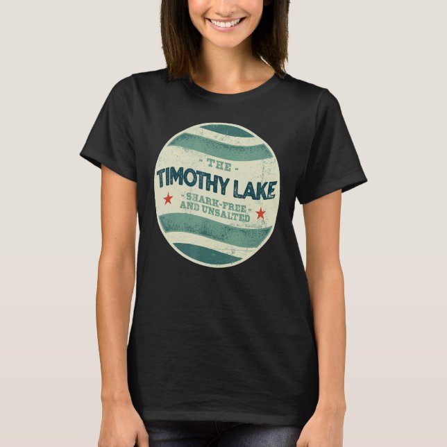 Timothy Sjö Shark Free and Unsalted Camping Orego T Shirt (Framsida)