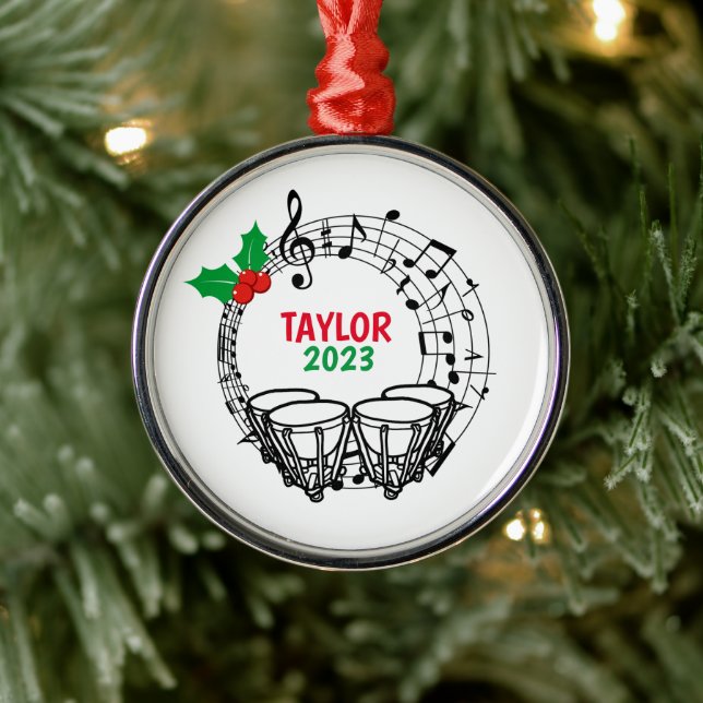 Timpani Marching Band jul Ornament (Träd)