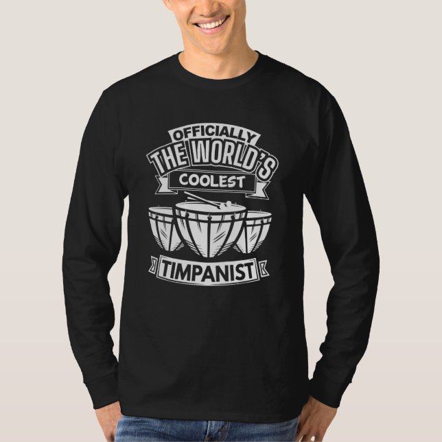 Timpani Player Quote  Orchestra Musical Instrument T Shirt (Framsida)