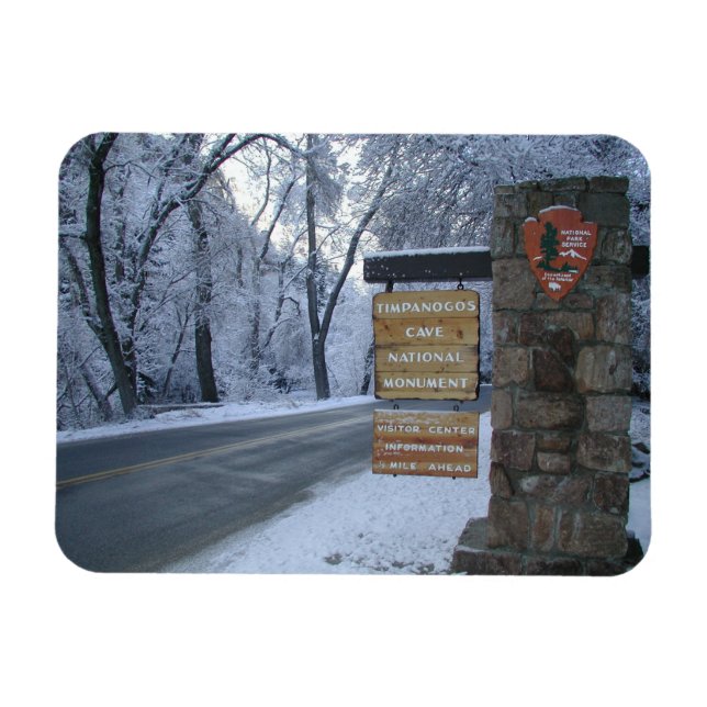 Timpanogos Cave National Monument Winter, tecken Magnet (Horisontell)