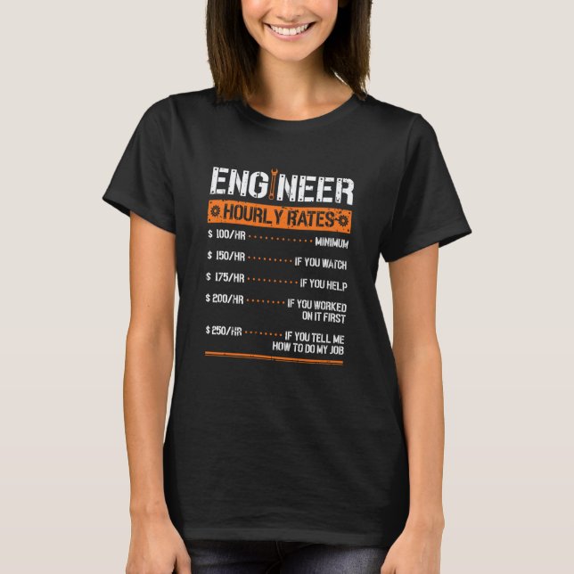 Timpris ingenjör maskinteknik t shirt (Framsida)