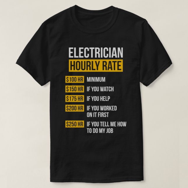 Timtaxa Electrician Funny Electrician Gift T Shirt (Design framsida)