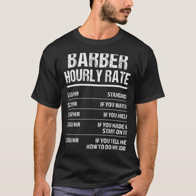 timtaxa för barber t shirt (Framsida)